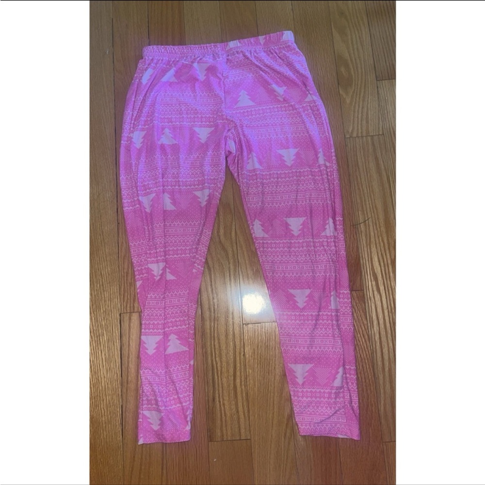 Pink Christmas Pajama Pants